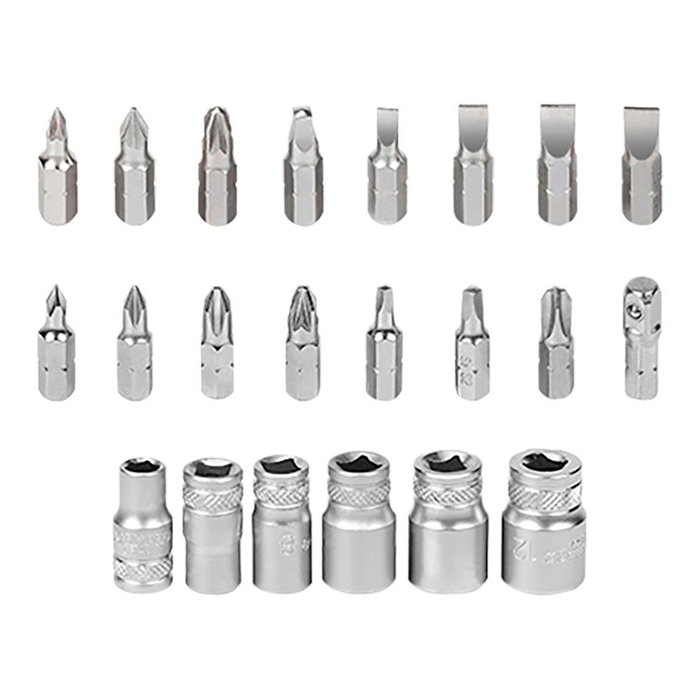 Workpro Jeu de mini clé à cliquet, embouts et douilles 1/4 po, 24 pièces