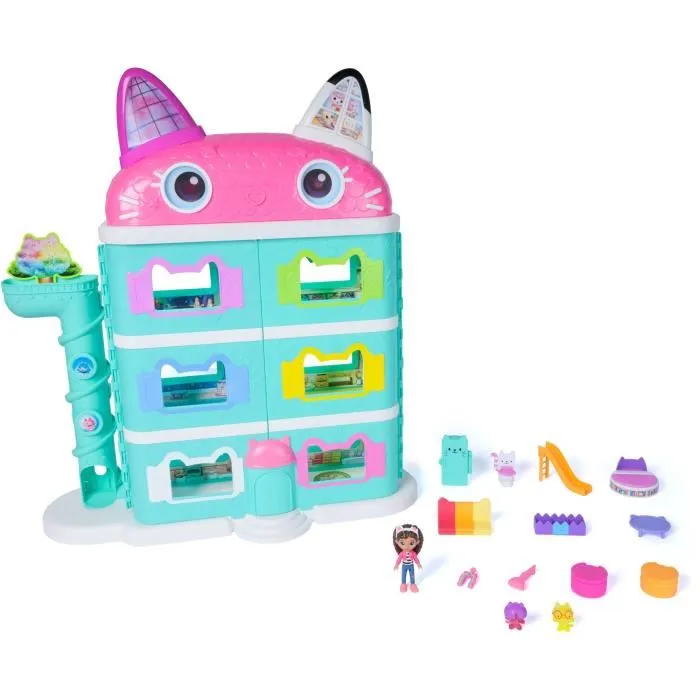 Gabby et la Maison Magique - Maison de Poupée Géante avec Figurines de Gabby et Chat, Meubles et Accessoires - Jouet dès 3 ans