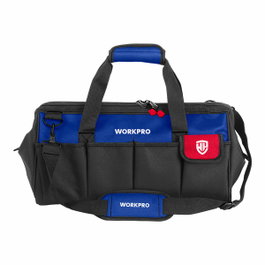 Workpro Sac à outils avec fermeture éclair, Noir, Bleu et Rouge