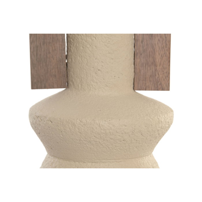 Vase Home ESPRIT Marron Beige Terre cuite Bois de manguier 15 x 15 x 31 cm