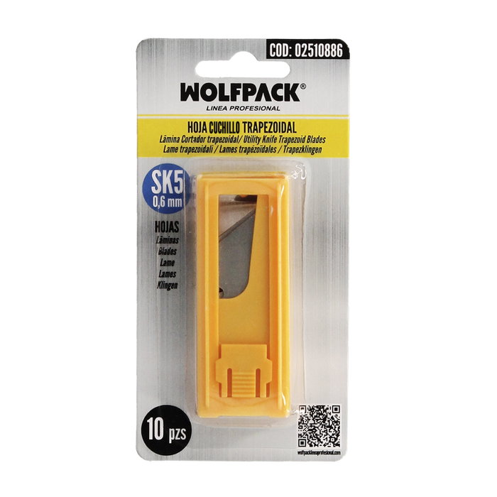 WOLFPACK LINEA PROFESIONAL Lames de couteau droites (Distributeur de 10 lames) WOLFPACK LINEA PROFESIONAL Lames de couteau droites (Distributeur de 10 lames)