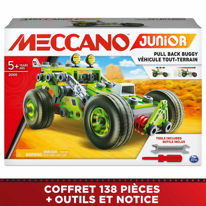 Bandai Meccano Junior Ma Voiture à Rétro Friction - Buggy Tout-Terrain Bandai Meccano Junior Ma Voiture à Rétro Friction - Buggy Tout-Terrain