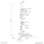 Neomounts DS45-600BL2V Support de table d'écran 10"-32"