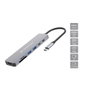 Conceptronic DONN28G Station d'accueil USB-C Hub 7-en-1 Gris 4K 60Hz HDMI