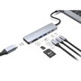 Conceptronic DONN28G Station d'accueil 7-en-1 USB-C Gris