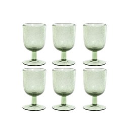 Set de Verres Home ESPRIT Vert Verre 300 ml 8 x 8 x 14 cm (6 Unités)