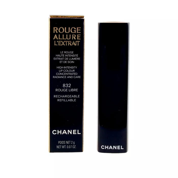 Chanel Rouge à Lèvres Crème Allure L'Extrait Haute Brillance N°832 Rouge Libre - 2 g - Maquillage Lèvres Chanel Rouge à Lèvres Crème Allure L'Extrait Haute Brillance N°832 Rouge Libre - 2 g - Maquillage Lèvres