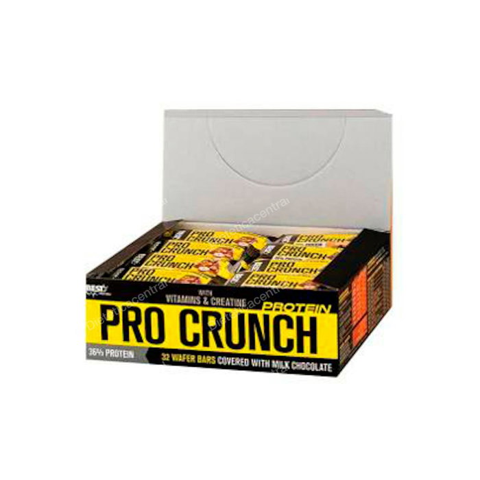 BEST PROTEIN Barre protéinée Pro Crunch 36% de protéines aux noisettes, 32 unités de 35g BEST PROTEIN Barre protéinée Pro Crunch 36% de protéines aux noisettes, 32 unités de 35g