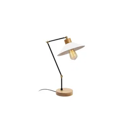 Huanggang OPV-525NOR2128 - Lampe de Table Vintage Blanc Style Manavgat N-608 avec Douille E27 (Ampoule non Incluse)