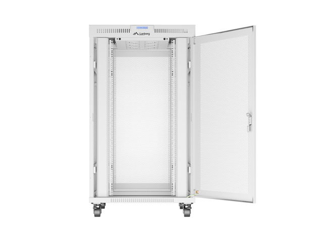 Lanberg Armoire rack FF01 19 pouces 27U 800x1000 gris portes perforées LCD Lanberg Armoire rack FF01 19 pouces 27U 800x1000 gris portes perforées LCD