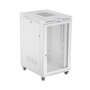 Lanberg Armoire rack FF01 19 pouces 27U 800x1000 gris portes perforées LCD