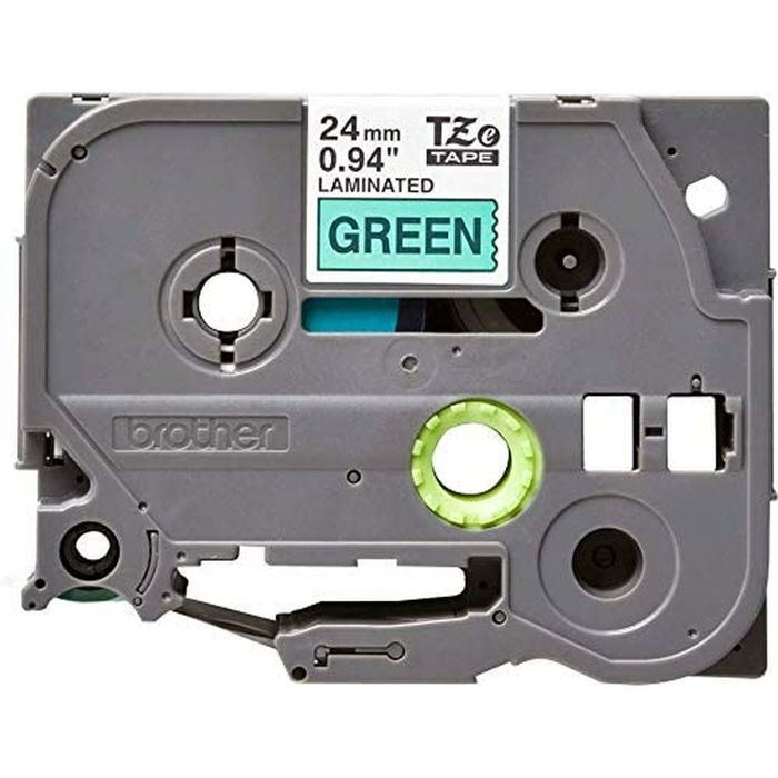 Brother Ruban TZE-751 / TZE751 Noir sur Vert - Pour rubans d'étiquettes P-Touch