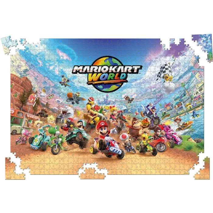 Winning Moves - Puzzle Mario Kart World - 1000 Pièces - Nintendo - À Partir de 8 Ans