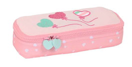 Safta Portatodo Reciclado Blackfit8 "Globitos" - Trousse recyclée en polyester 300D, 22 x 5 x 8 cm, rose