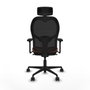 Piqueras y Crespo Chaise de Bureau avec Appui-tête Jorquera 3D036N2 Marron Noir