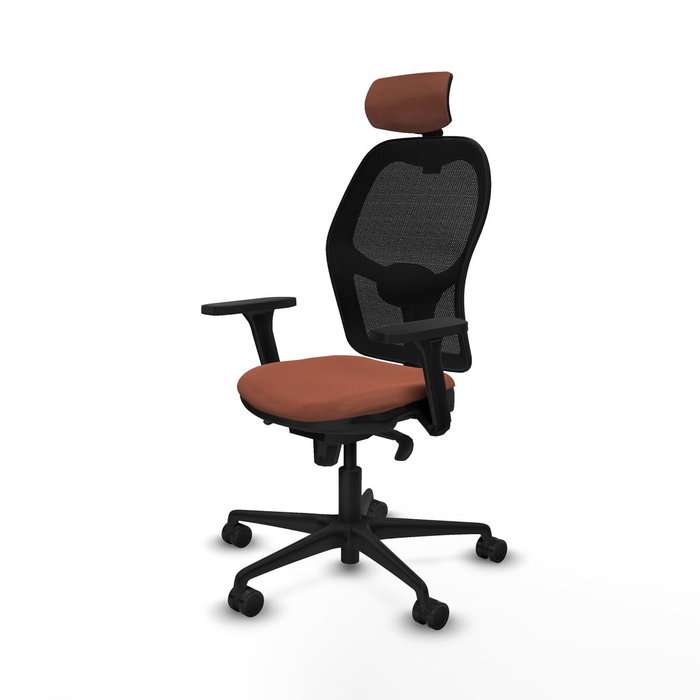 Piqueras y Crespo Chaise de Bureau avec Appui-tête Jorquera 3D036N2 Marron Noir