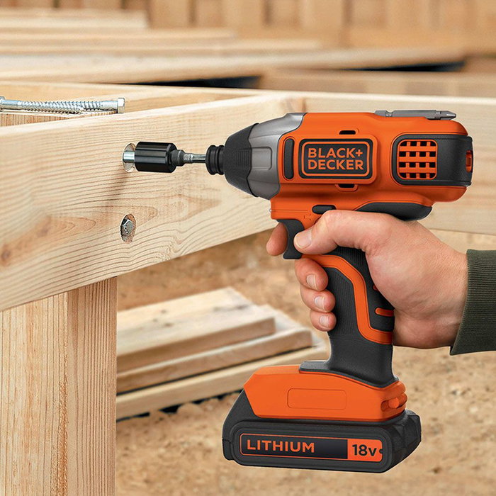 Tournevis à percussion Black & Decker bdcim18d1a-qw 115 Nm Tournevis à percussion Black & Decker bdcim18d1a-qw 115 Nm