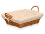 Kipit Cesto carré avec anses 35x28x13 cm tissu et osier naturel (Set de 24)