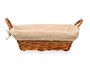 Kipit Cesto carré avec anses 35x28x13 cm tissu et osier naturel (Set de 24)