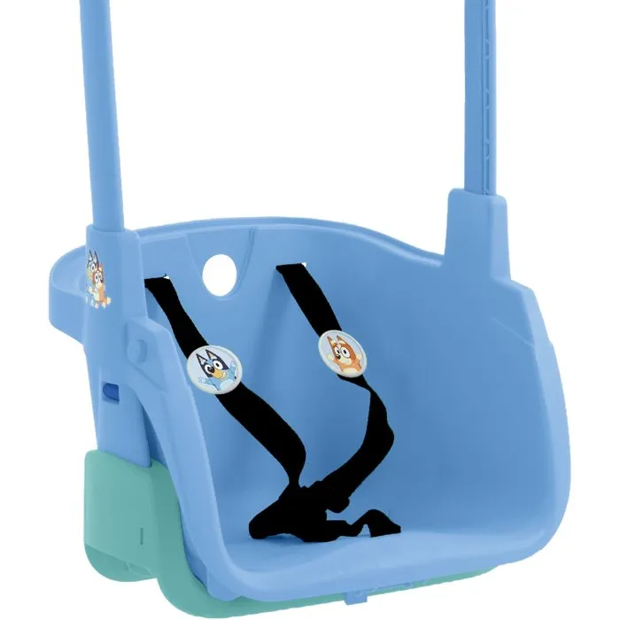 TP TOYS Quadpod 4-en-1 - Fauteuil de balançoire évolutif pour bébé et enfant de 6 mois à 8 ans - Modèle Bluey - Bleu