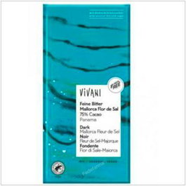 VIVANI Chocolat Noir 75% Panama Fleur de Sel 80g Vegan