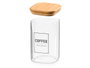 Vivalto Bocal Carré en Borosilicate avec Couvercle Bambou Coffee 1,2L 10x15x10 cm (Set de 12)
