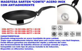 MAGEFESA Poêle Finstock Comte en acier inoxydable antiadhésive 28 cm