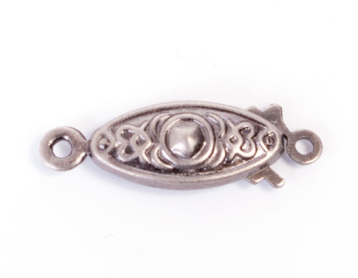 Innspiro Lot de 2 fermoirs métalliques ovales argentés vieillis 18x7mm Innspiro Lot de 2 fermoirs métalliques ovales argentés vieillis 18x7mm