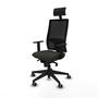 Chaise de Bureau avec Appui-tête Piqueras y Crespo 1D066G1 Noir