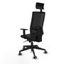 Chaise de Bureau avec Appui-tête Piqueras y Crespo 1D066G1 Noir
