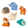 Goula - Puzzle 6 Habitats pour Enfants dès 2 Ans - 6 Puzzles en Bois avec Animaux