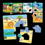 Goula - Puzzle 6 Habitats pour Enfants dès 2 Ans - 6 Puzzles en Bois avec Animaux