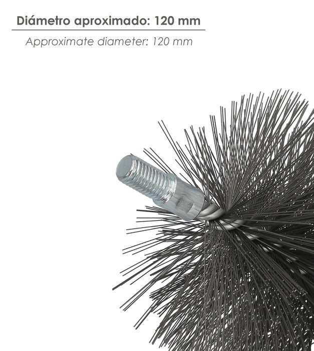 WOLFPACK LINEA PROFESIONAL Brosse de nettoyage en acier 120 mm M12 WOLFPACK LINEA PROFESIONAL Brosse de nettoyage en acier 120 mm M12