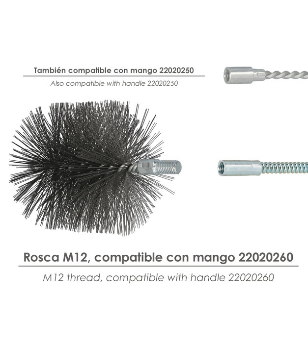 WOLFPACK LINEA PROFESIONAL Brosse de nettoyage en acier 120 mm M12 WOLFPACK LINEA PROFESIONAL Brosse de nettoyage en acier 120 mm M12