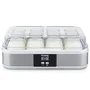 Yaourtière HKoeNIG ELY120 - 12 Pots en Verre 160ml + Pot à Fromage Blanc 1.2L - Programmable 15h - Pour Lait Entier, Écrémé, Démisé ou Végétal - Yaourts Maison ou Grecs