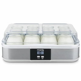 Hkoenig ELY120 - Yaourtière avec 12 pots en verre et pot de 1,2 L