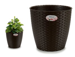 Stefanplast Pot Naturel Intérieur Extérieur 29 cm Diamètre Chocolate 29x26x29 cm (Set de 6)