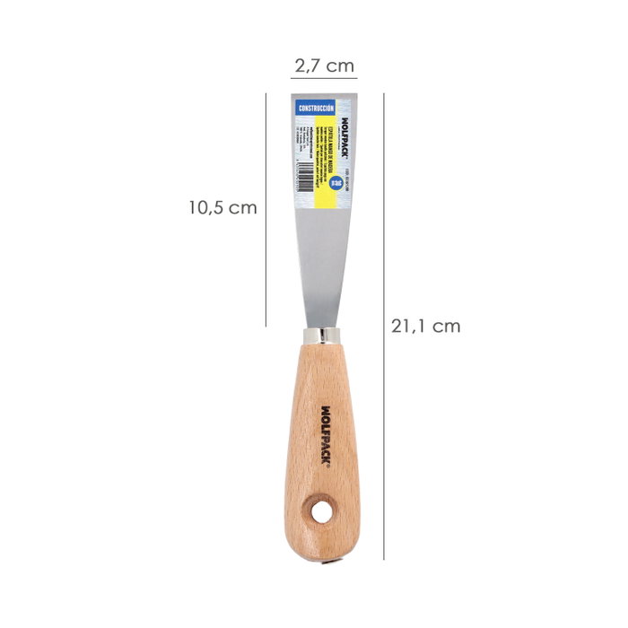 WOLFPACK LINEA PROFESIONAL Spatule avec manche en bois 30 mm