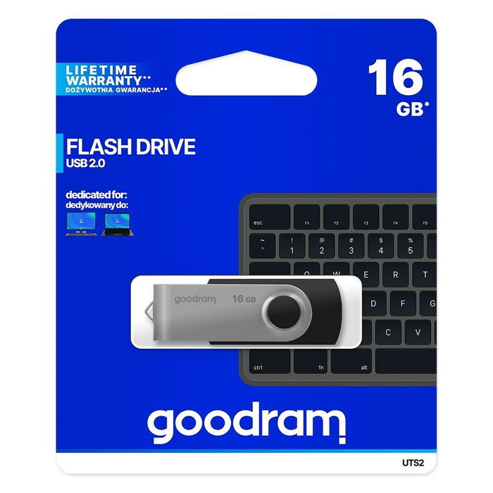 GoodRam UTS2 Clé USB Noir Argenté 16 GB