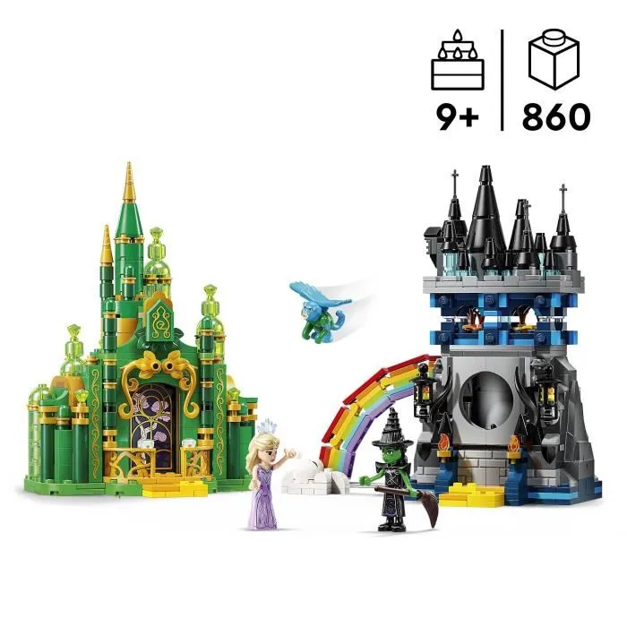 Lego 75689 Wicked - Jeu de Construction Château de Kiamo Ko et Cité d'Émeraude pour Enfants 9 Ans et Plus avec 2 Bâtiments Iconiques