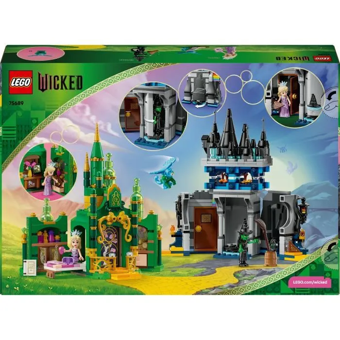 Lego 75689 Wicked - Jeu de Construction Château de Kiamo Ko et Cité d'Émeraude pour Enfants 9 Ans et Plus avec 2 Bâtiments Iconiques