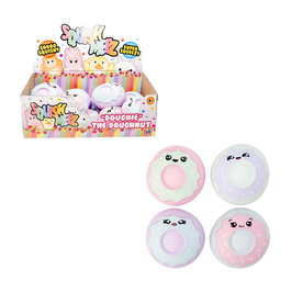 HTI Donuts en Peluche Souples Lot de 4 Jouets Doux et Câlins Compatibles PC, Langues: Anglais, Français, Allemand, Italien, Portugais, Espagnol, Âge Recommandé 3 Ans et Plus