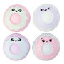 HTI Donuts en Peluche Souples Lot de 4 Jouets Doux et Câlins Compatibles PC, Langues: Anglais, Français, Allemand, Italien, Portugais, Espagnol, Âge Recommandé 3 Ans et Plus