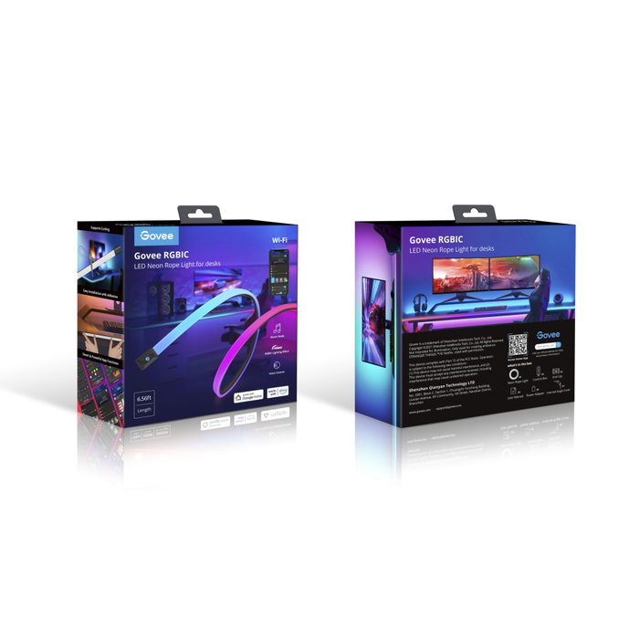 Govee Neon Gaming Table Light - Ruban LED RGBIC 2m Govee Neon Gaming Table Light - Ruban LED RGBIC 2m