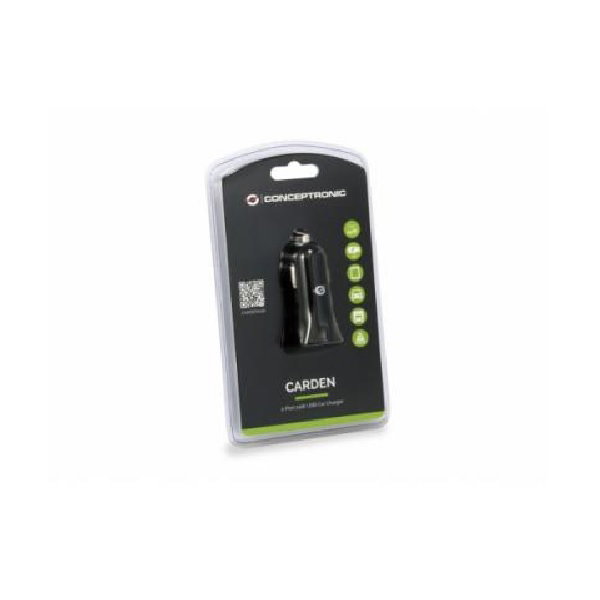 Conceptronic Cargador Coche Carden04B 2 Ports USB 4.8A 24W pour Voiture Camion Bateau Conceptronic Cargador Coche Carden04B 2 Ports USB 4.8A 24W pour Voiture Camion Bateau