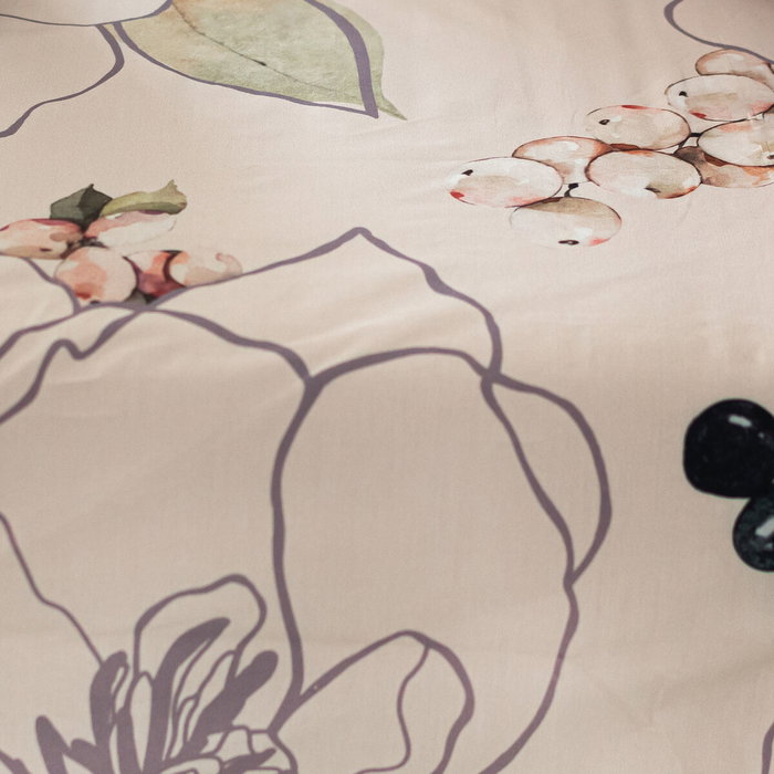 Drap housse HappyFriday White Peonies Multicouleur 200 x 200 x 32 cm