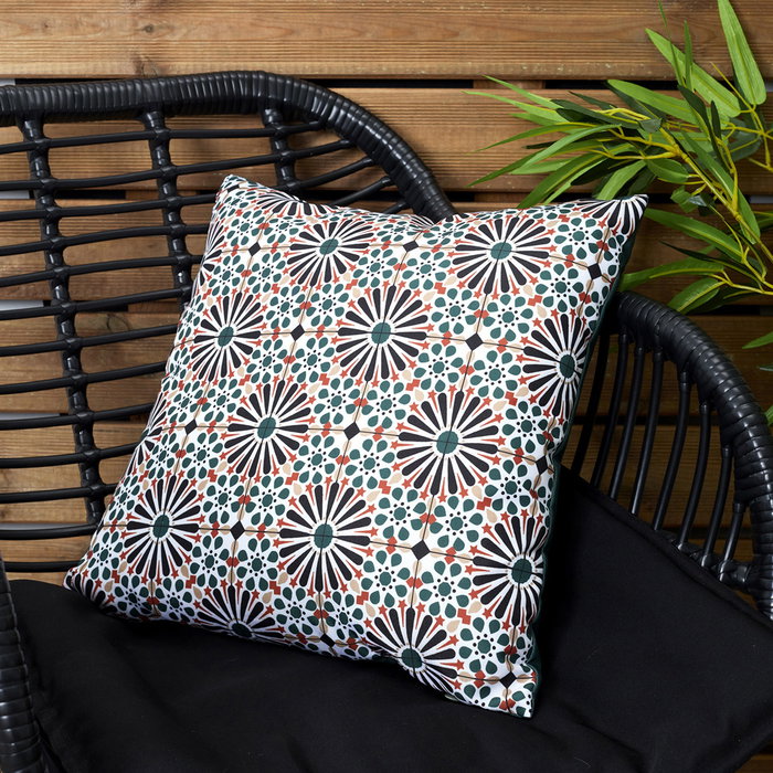 Home Deco Factory Cojín 40x40 cm Patio Verde