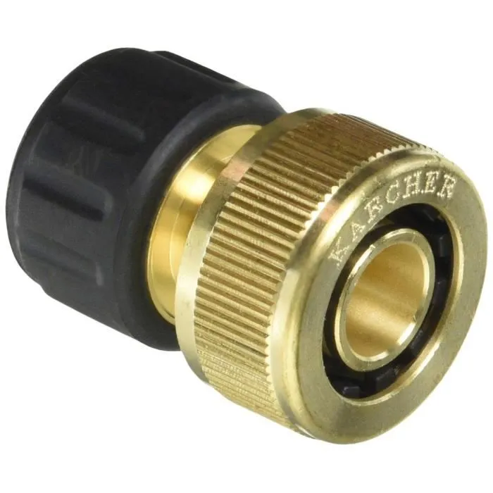 Kärcher Raccord rapide laiton 3/4" - Compatible tuyaux 13/15/19 mm - Pour arrosage et nettoyage - Réf. 26450160
