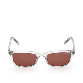 Guess Lunettes de soleil GU8284 20E Unisexe Rectangulaire Grise Marron 50mm 150mm