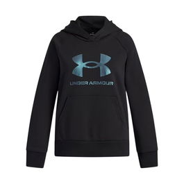 Sweat-shirt à capuche fille Under Armour Rival Flc Shimmer Hdy Noir S